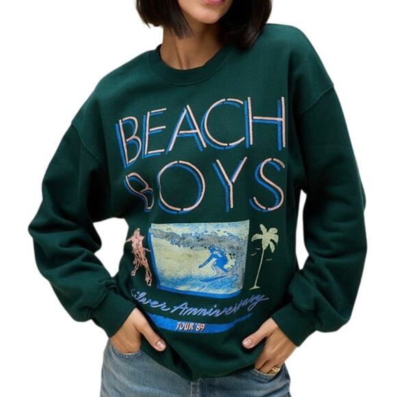 DAYDREAMER Beach Boys Pine Green Silver Anniversary BF Crew Size S New w/o Tag - Picture 6 of 13